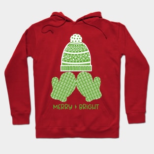 Merry & Bright on Cranberry Hoodie